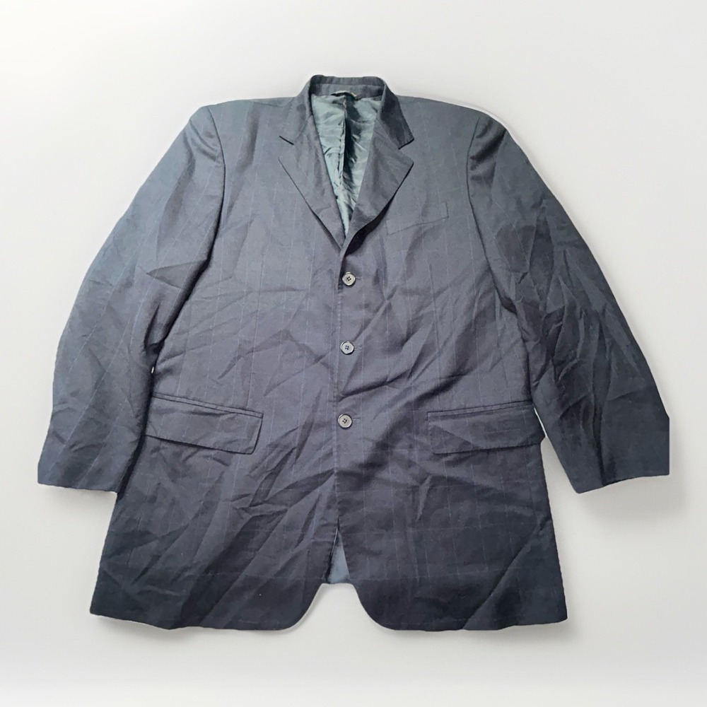 Nino Bertini Blazer 42R Italian Wool Super 100s Windowpane lanifico lvd